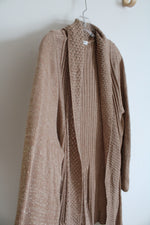 Studio Works Tan Gold Metallic Cardigan | XL