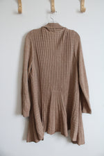 Studio Works Tan Gold Metallic Cardigan | XL