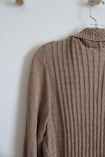 Studio Works Tan Gold Metallic Cardigan | XL