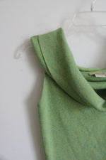 Paloma Wool Green & Blue Heathered Cowl Neck Cropped Tank Top | M