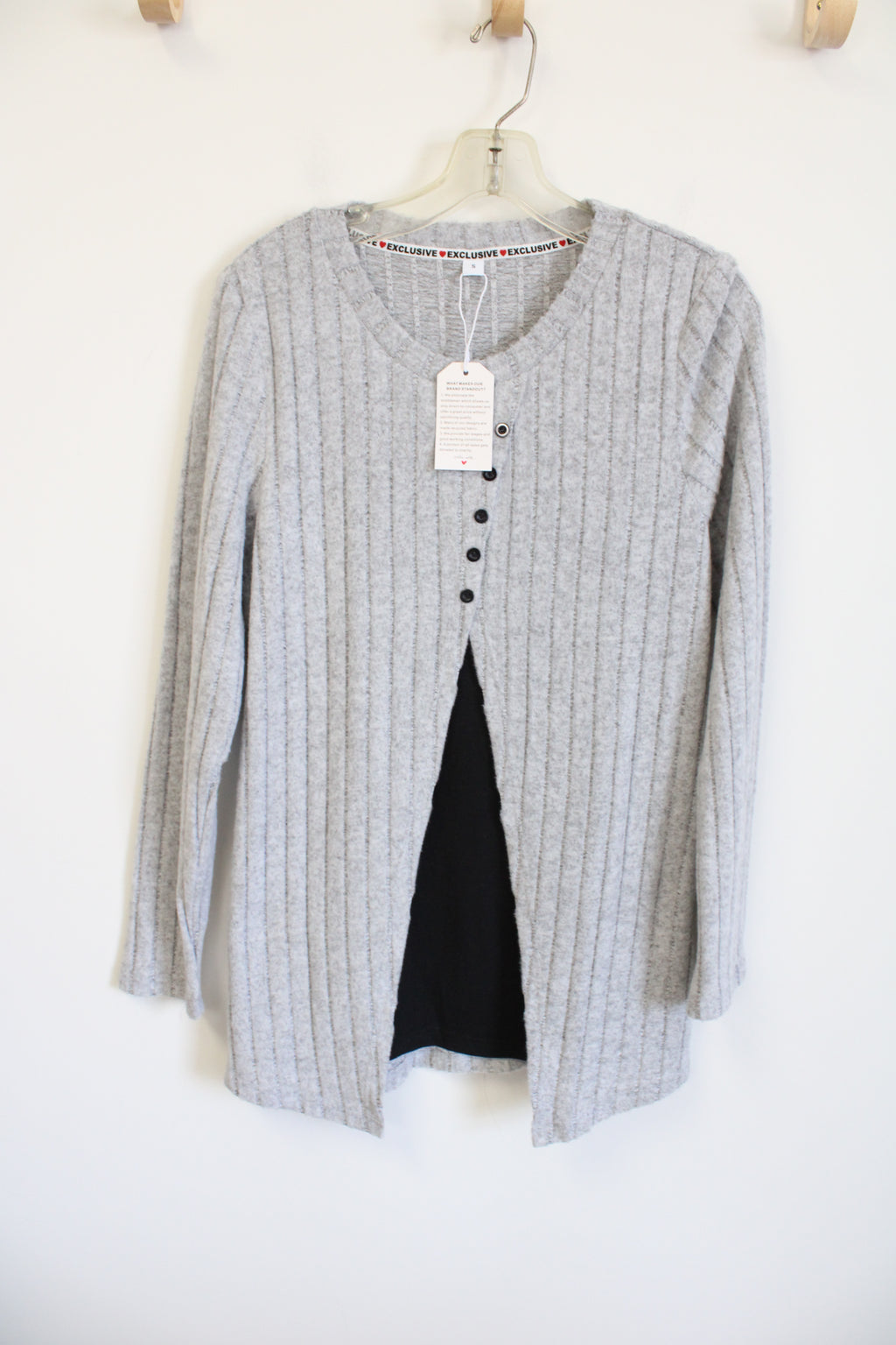 Made With Heart Gray Top | S