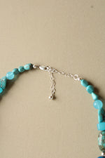 Turquoise Beaded Sterling Silver Necklace