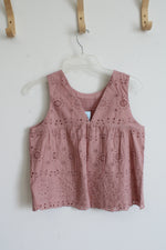 NEW LOFT Dusty Pink Eyelet Tank Top | XS Petite