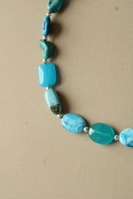 Turquoise Beaded Sterling Silver Necklace