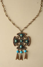 Bronze Turquoise Western Style Necklace