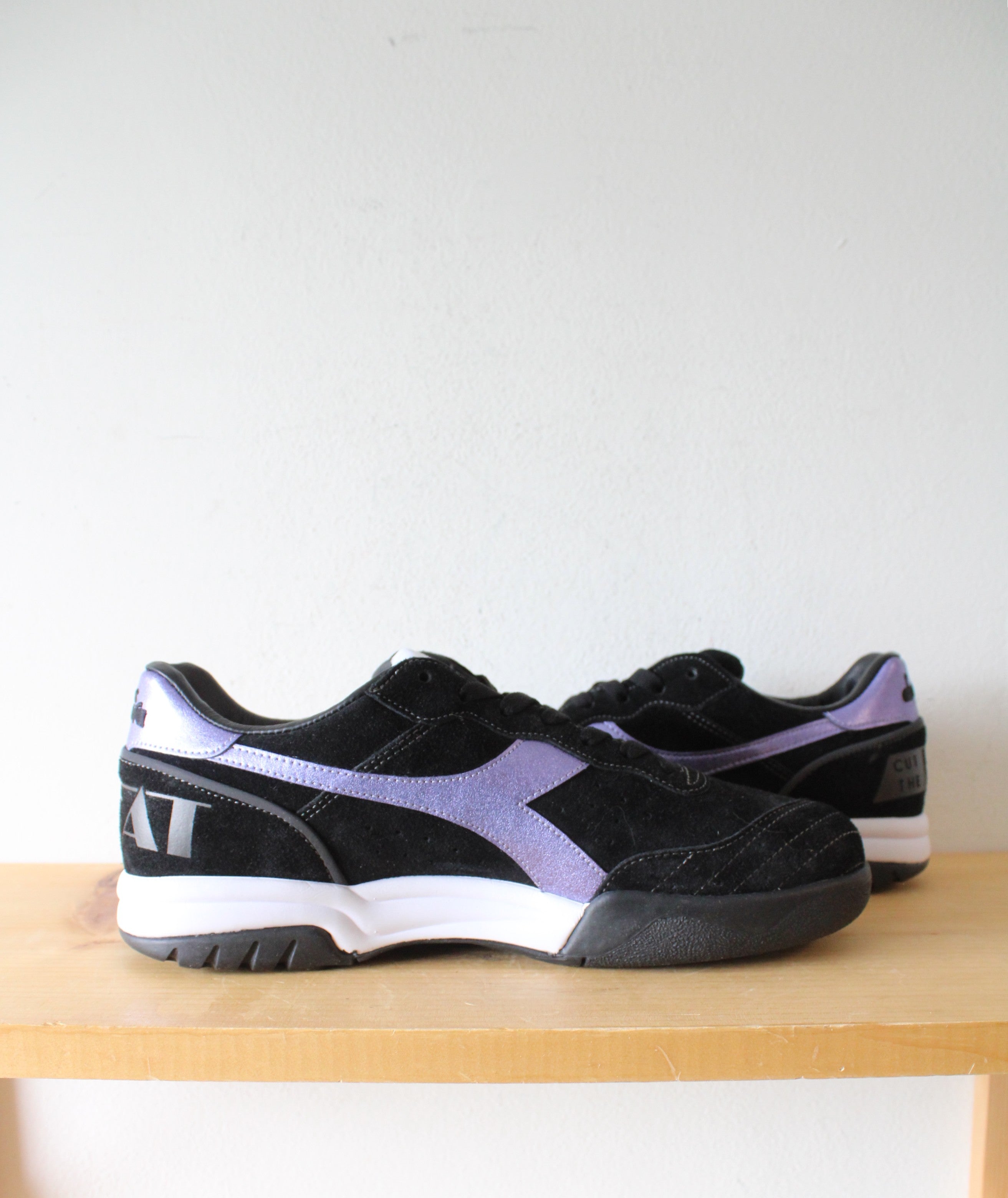 Diadora Maverick Studio Metallic Purple Black & White Sneakers | Size 10