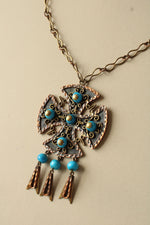 Bronze Turquoise Western Style Necklace