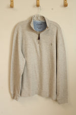 Chaps Light Gray Textured 3/4 Zip Pullover | XXL