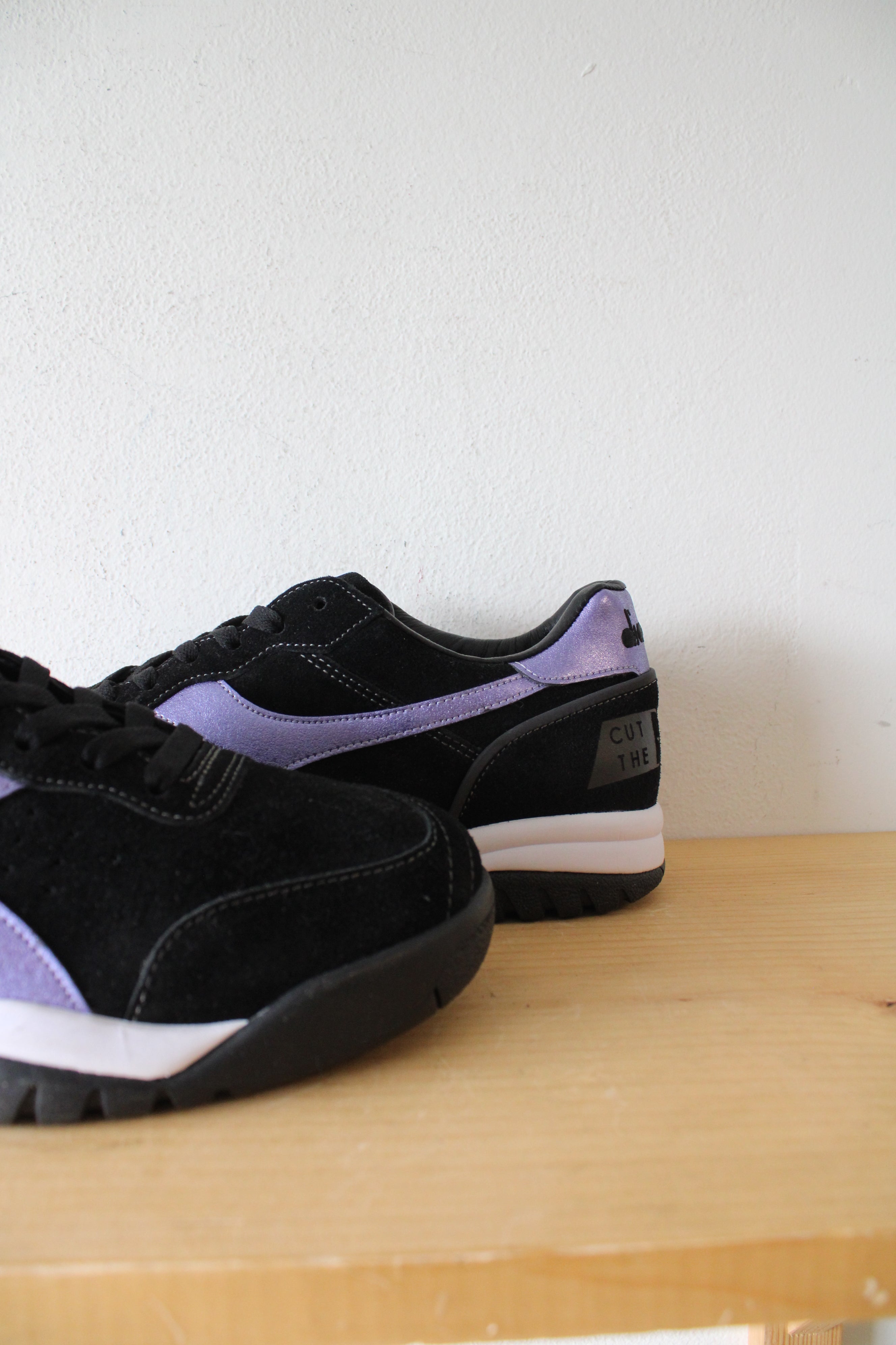 Diadora Maverick Studio Metallic Purple Black & White Sneakers | Size 10