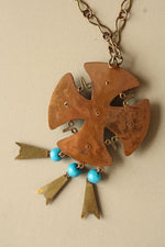 Bronze Turquoise Western Style Necklace