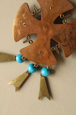 Bronze Turquoise Western Style Necklace