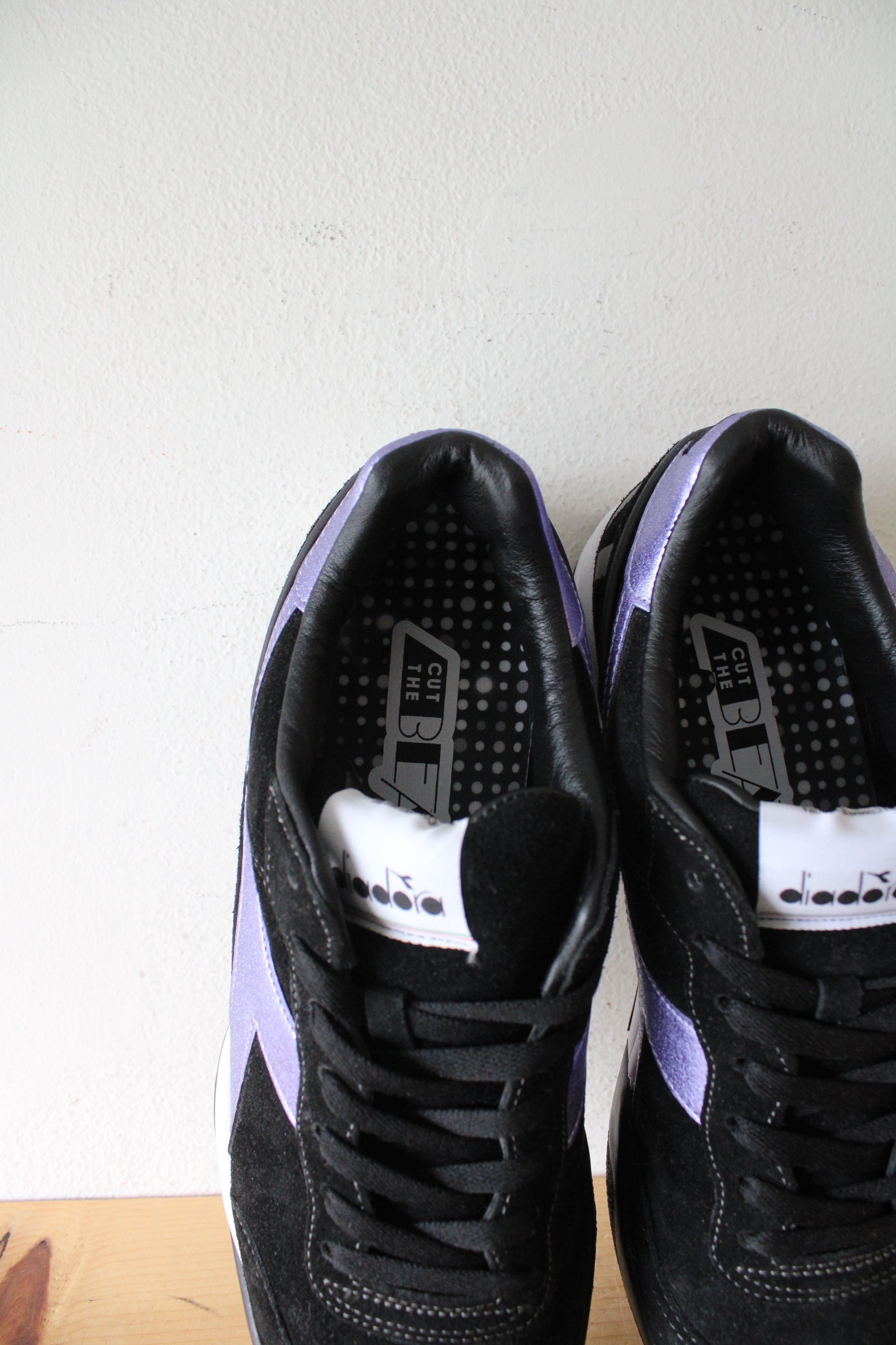 Diadora Maverick Studio Metallic Purple Black & White Sneakers | Size 10