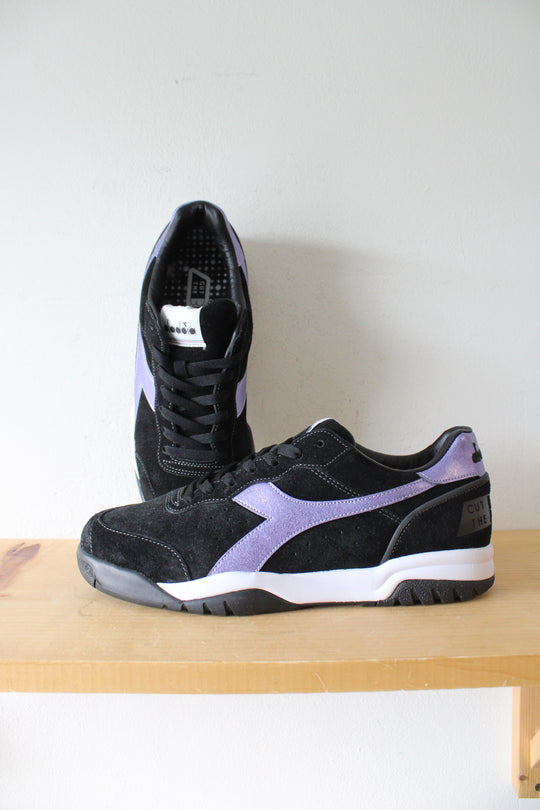 Diadora Maverick Studio Metallic Purple Black & White Sneakers | Size 10