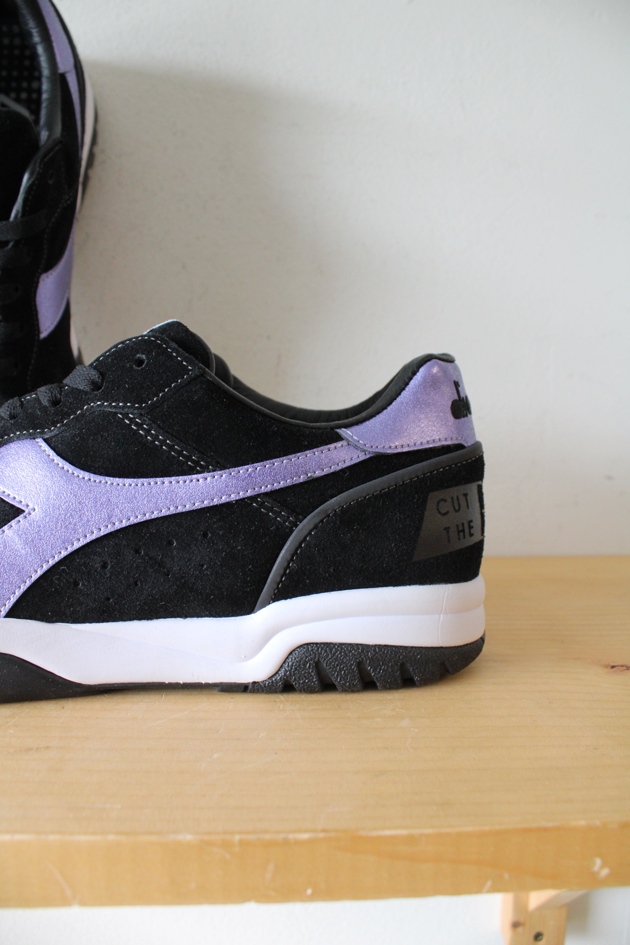 Diadora Maverick Studio Metallic Purple Black & White Sneakers | Size 10