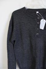 NEW Made With Heart Gray Knit Sweater | S