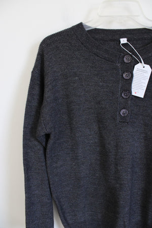 NEW Made With Heart Gray Knit Sweater | S