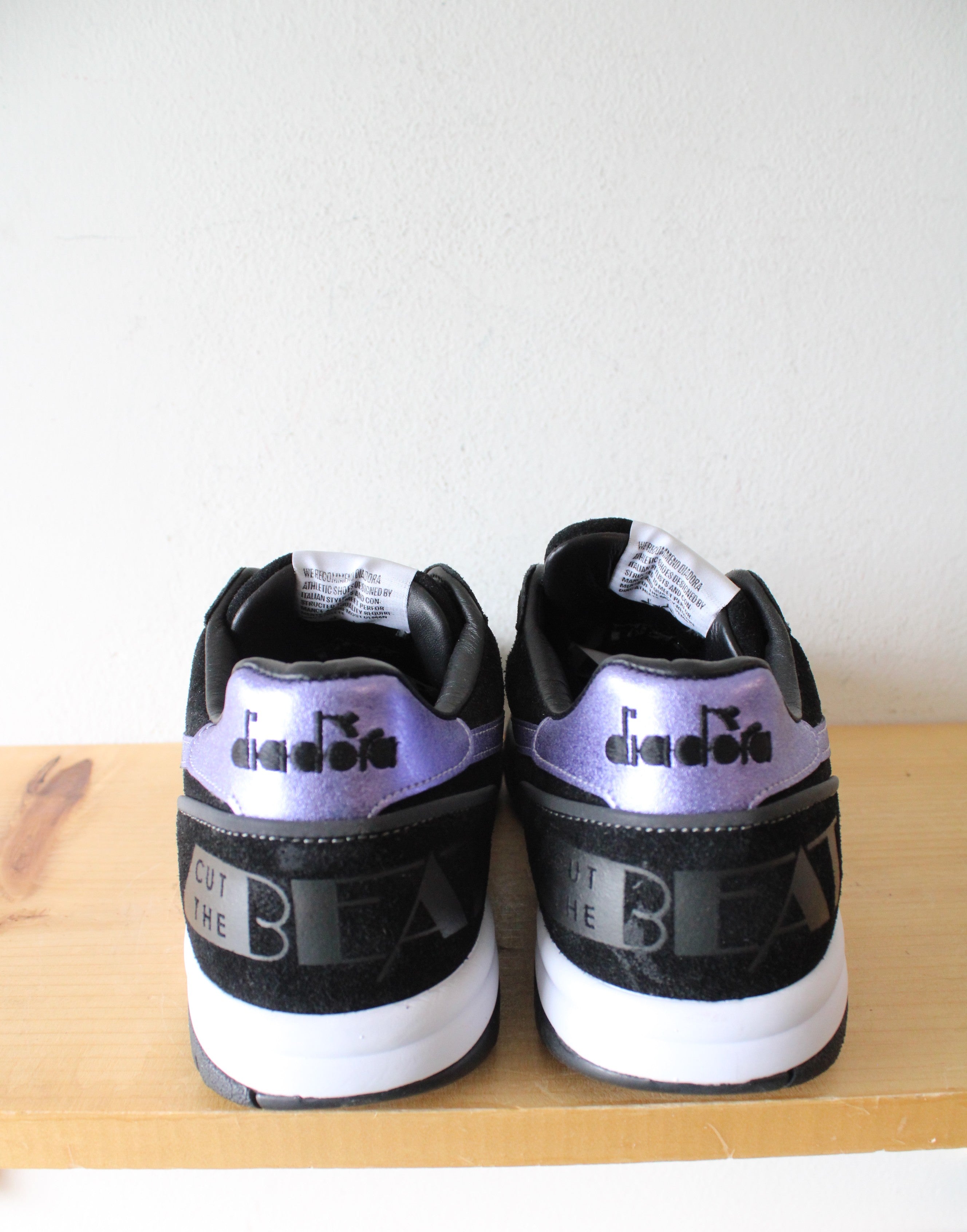 Diadora Maverick Studio Metallic Purple Black & White Sneakers | Size 10