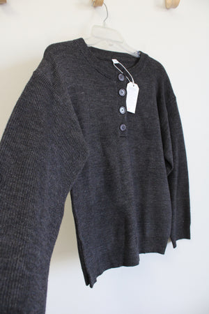 NEW Made With Heart Gray Knit Sweater | S