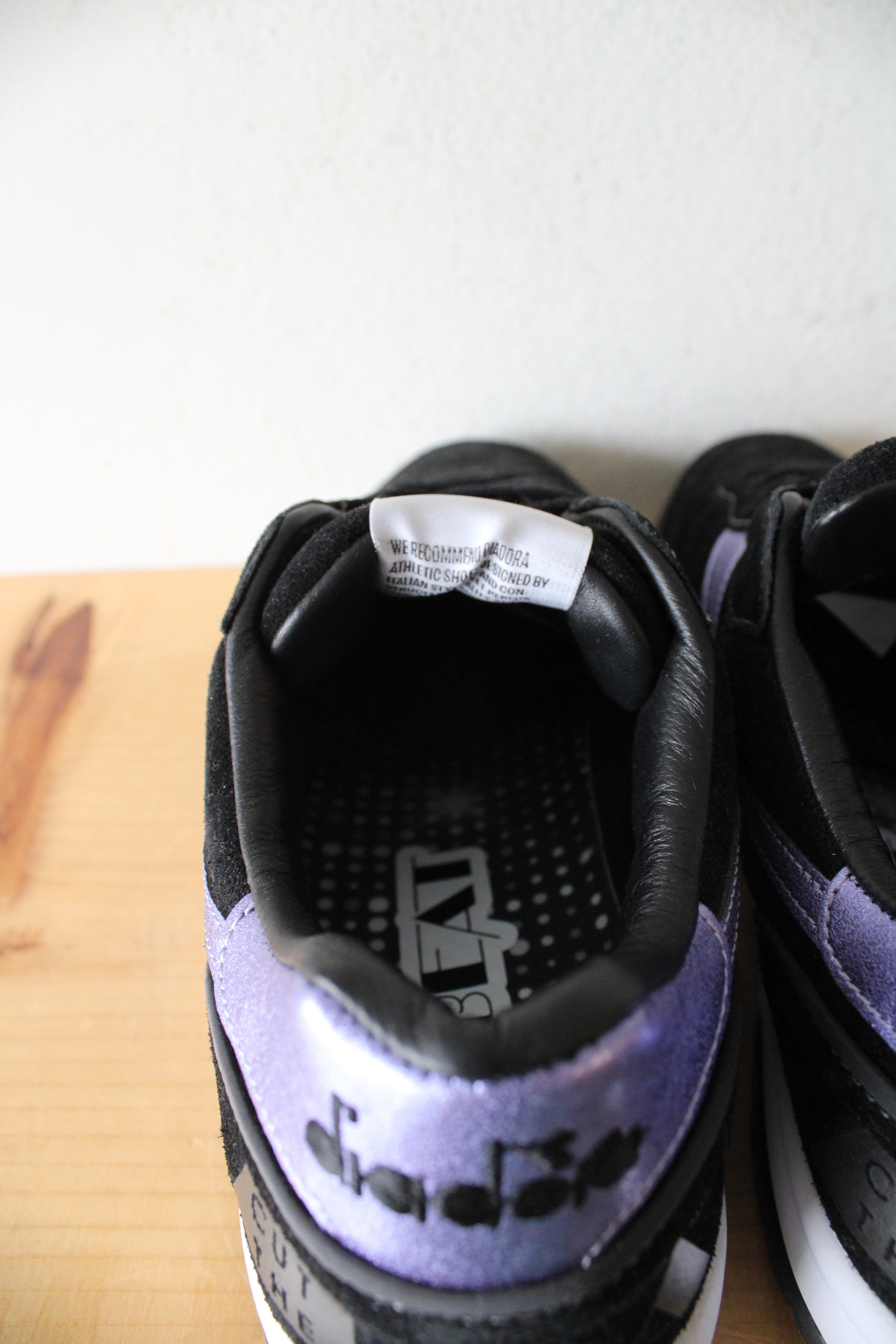 Diadora Maverick Studio Metallic Purple Black & White Sneakers | Size 10