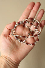 Red Jasper & Freshwater Pearl Toggle Clasp Bracelet