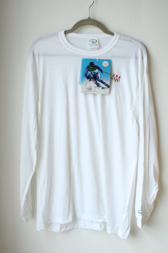 NEW DuoFold USA Olympics White Long Sleeved Shirt | L