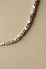 NEW Ten Thousand Villages Cubed Silver Necklace