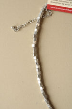 NEW Ten Thousand Villages Cubed Silver Necklace