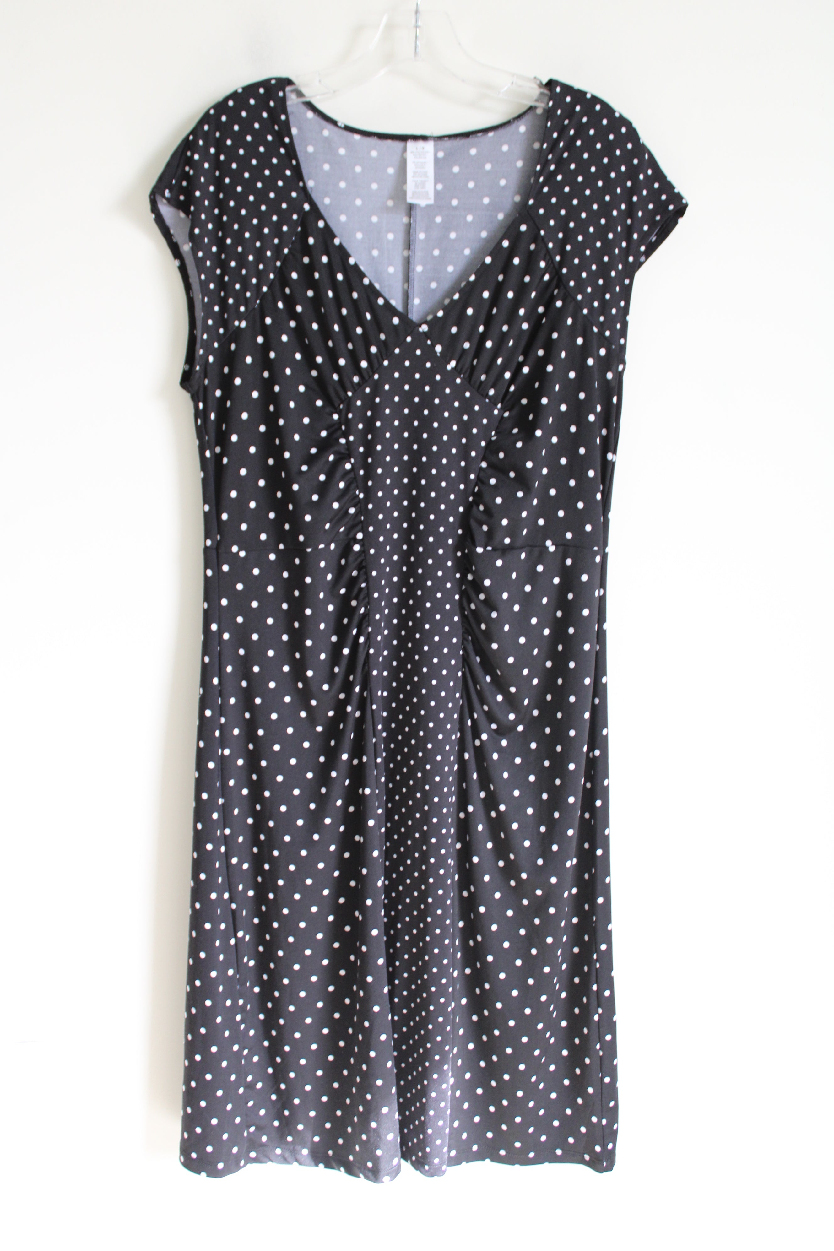 Black White Polka Dot Dress | L