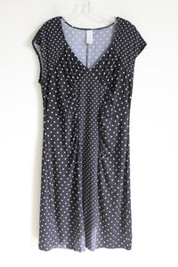 Black White Polka Dot Dress | L