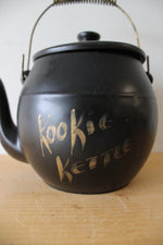 McCoy Vintage Black Kookie Kettle Teapot