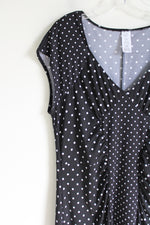 Black White Polka Dot Dress | L