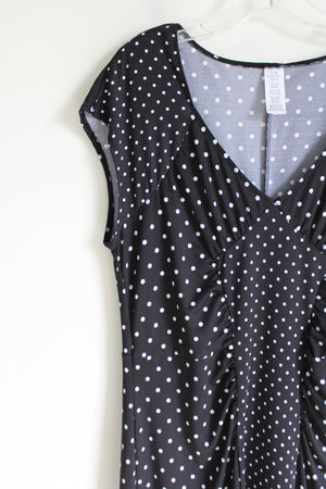 Black White Polka Dot Dress | L