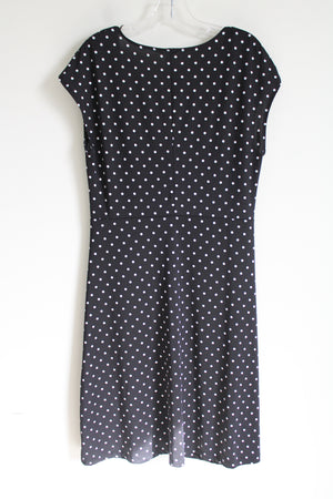 Black White Polka Dot Dress | L