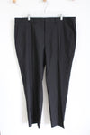 Haggar Tailored Fit Travel Performance Suit Black Dress Pants | 42X30