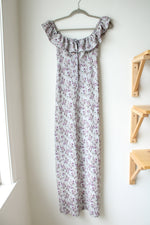 Wild Fable Gray Purple Floral Milkmaid Dress | S