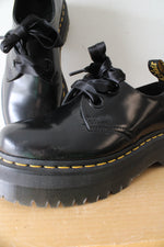 Dr. Martens Holly Black Leather Platform Oxford Shoes | Size 7