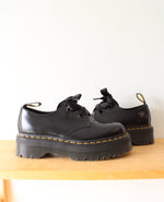 Dr. Martens Holly Black Leather Platform Oxford Shoes | Size 7