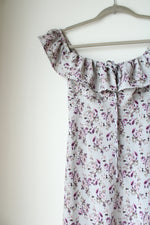 Wild Fable Gray Purple Floral Milkmaid Dress | S