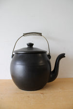 McCoy Vintage Black Kookie Kettle Teapot