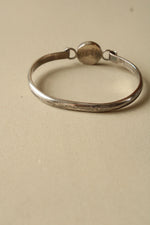 Turquoise & Onyx Sterling Silver Bangle Bracelet