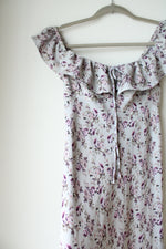 Wild Fable Gray Purple Floral Milkmaid Dress | S