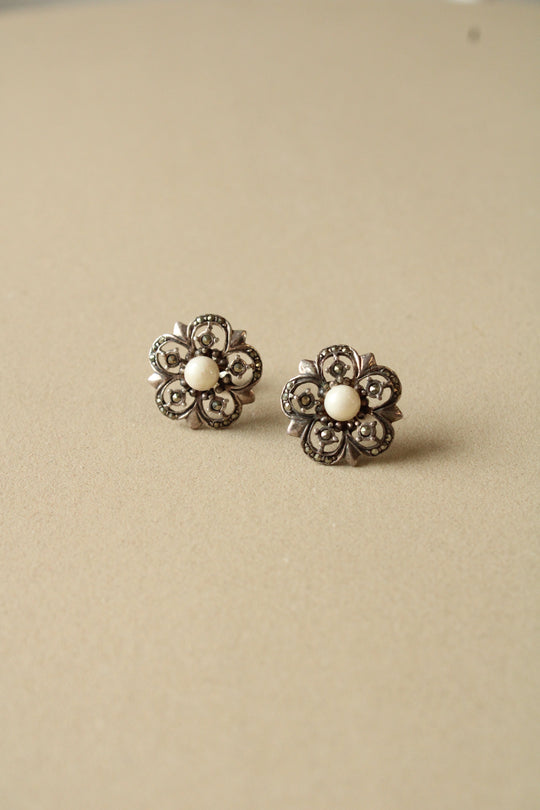 Sterling Silver Flower Stud Earrings