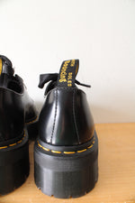 Dr. Martens Holly Black Leather Platform Oxford Shoes | Size 7