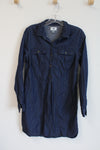 Old Navy Dark Wash Chambray Dress | S