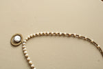 Hammered Brass Freshwater Pearl Necklace