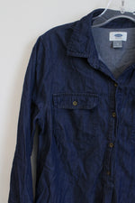 Old Navy Dark Wash Chambray Dress | S