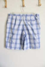 Grand Slam Blue and White Plaid Shorts | 38