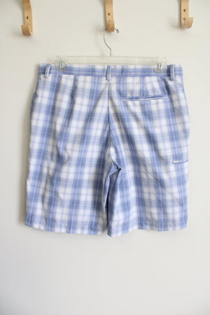 Grand Slam Blue and White Plaid Shorts | 38