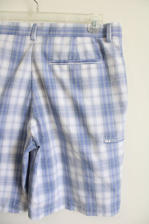 Grand Slam Blue and White Plaid Shorts | 38