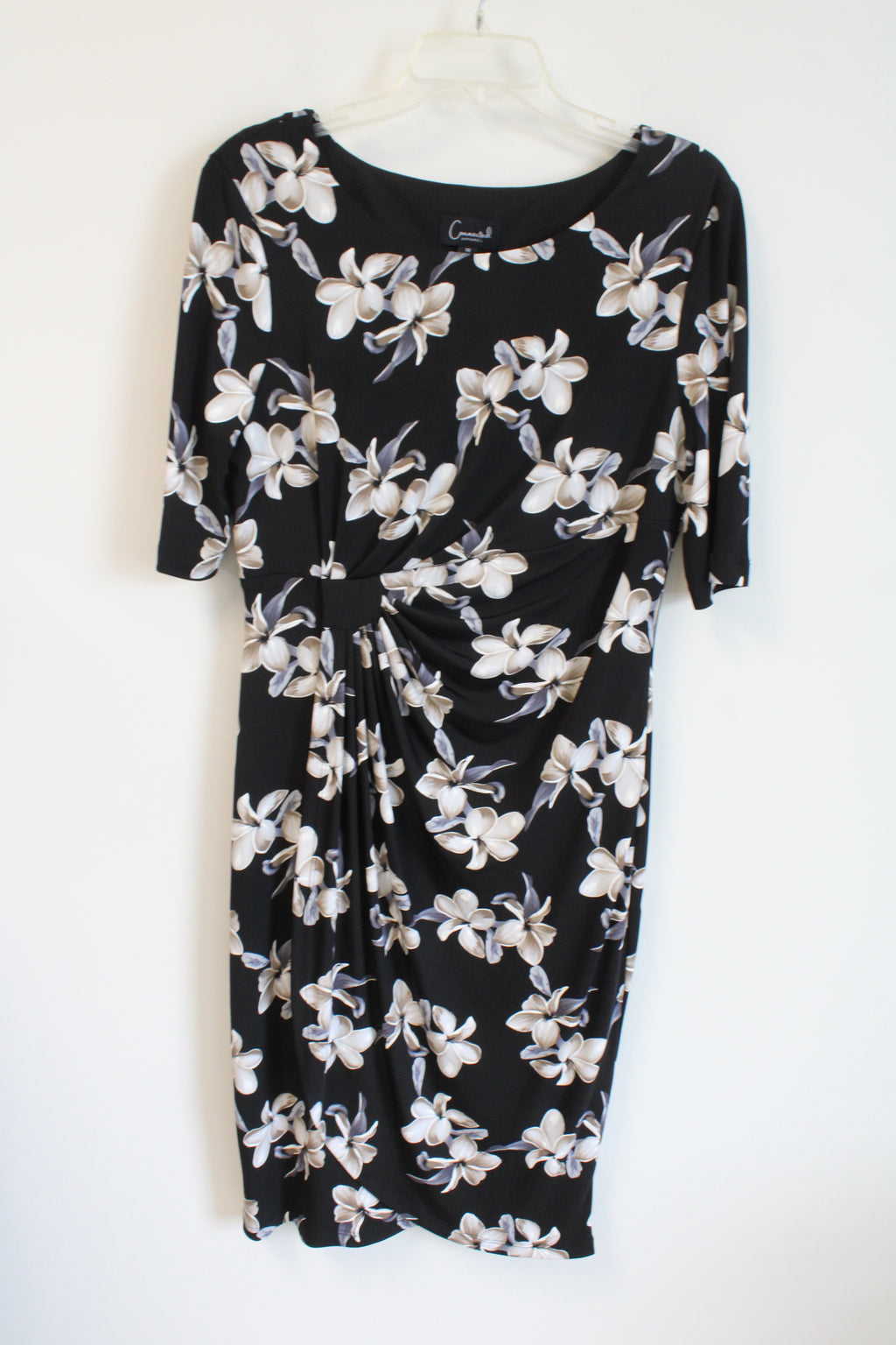 Connected Apparel Black Floral Dress | 14